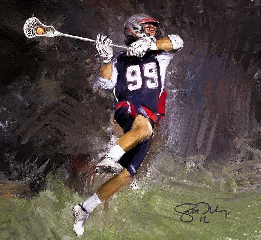900x828 Rabil Lacrosse Painting By Scott Melby - Lacrosse Painting