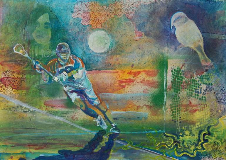 770x546 Saatchi Art Lacrosse - Lacrosse Painting