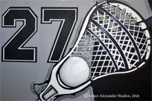 216x144 Sports Jersey Personalized Lacrosse Team University College Jersey - Lacrosse Painting