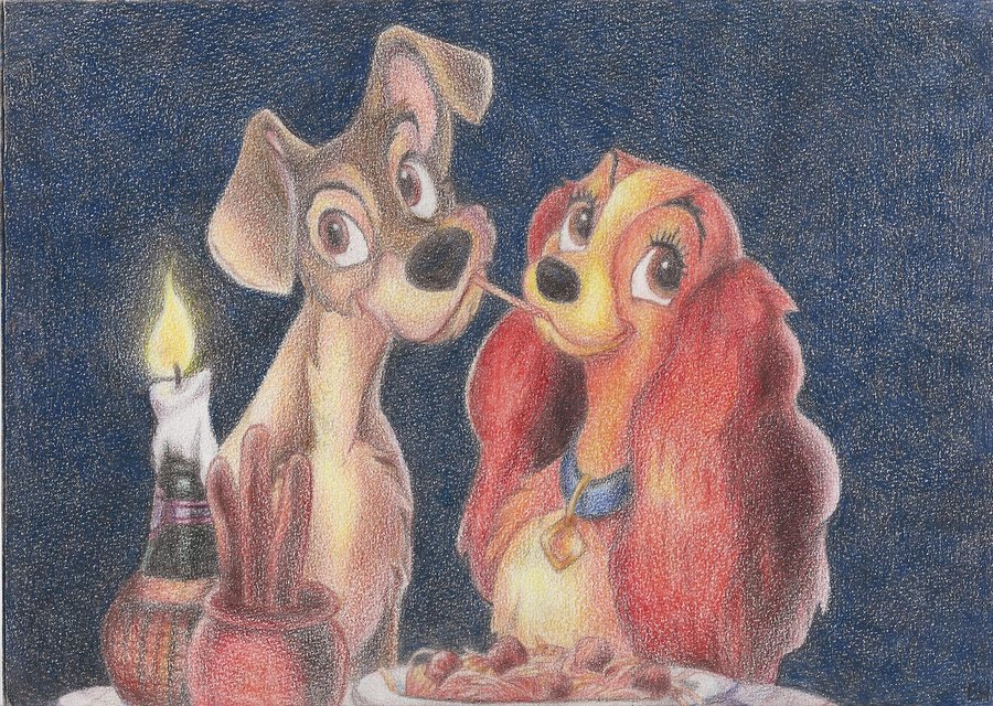 900x640 Lady And The Tramp By Vexathekeybearer - Lady And The Tramp Painting