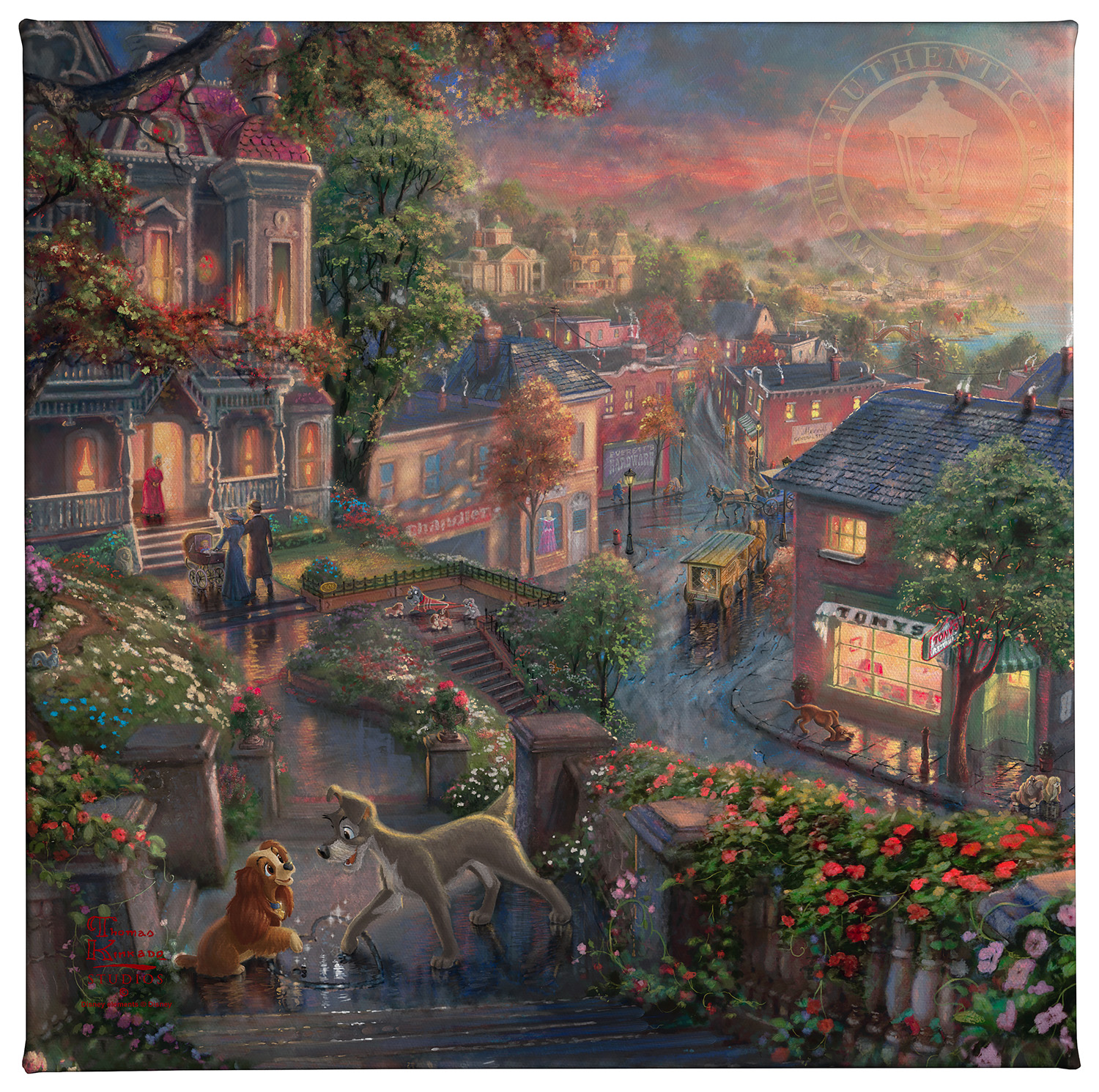1500x1491 Lady And The Tramp X Gallery Wrapped Canvas The Thomas - Lady And The Tramp Painting