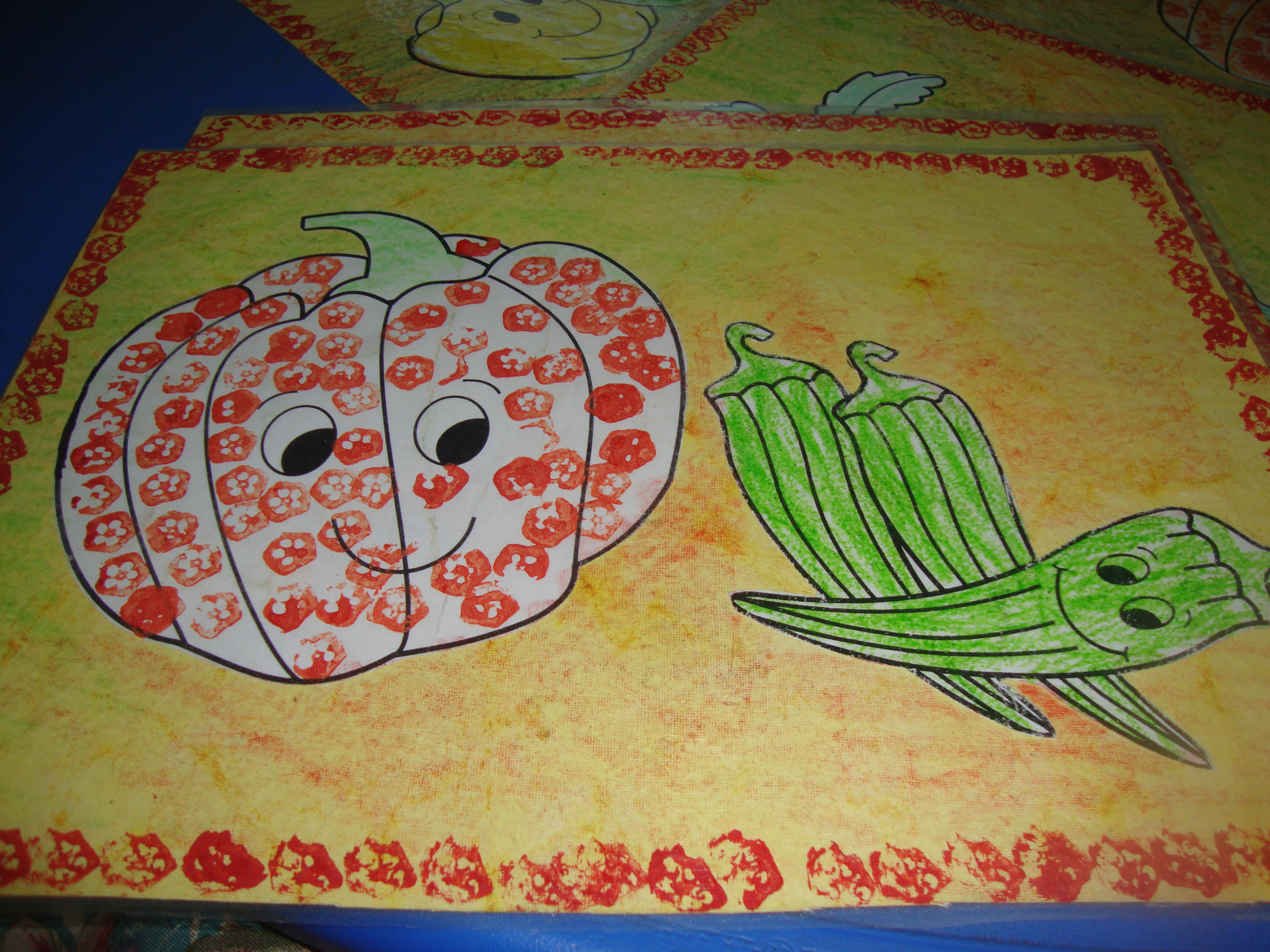 4000x3000 Vegetable A Mom's Diary - Lady Finger Painting