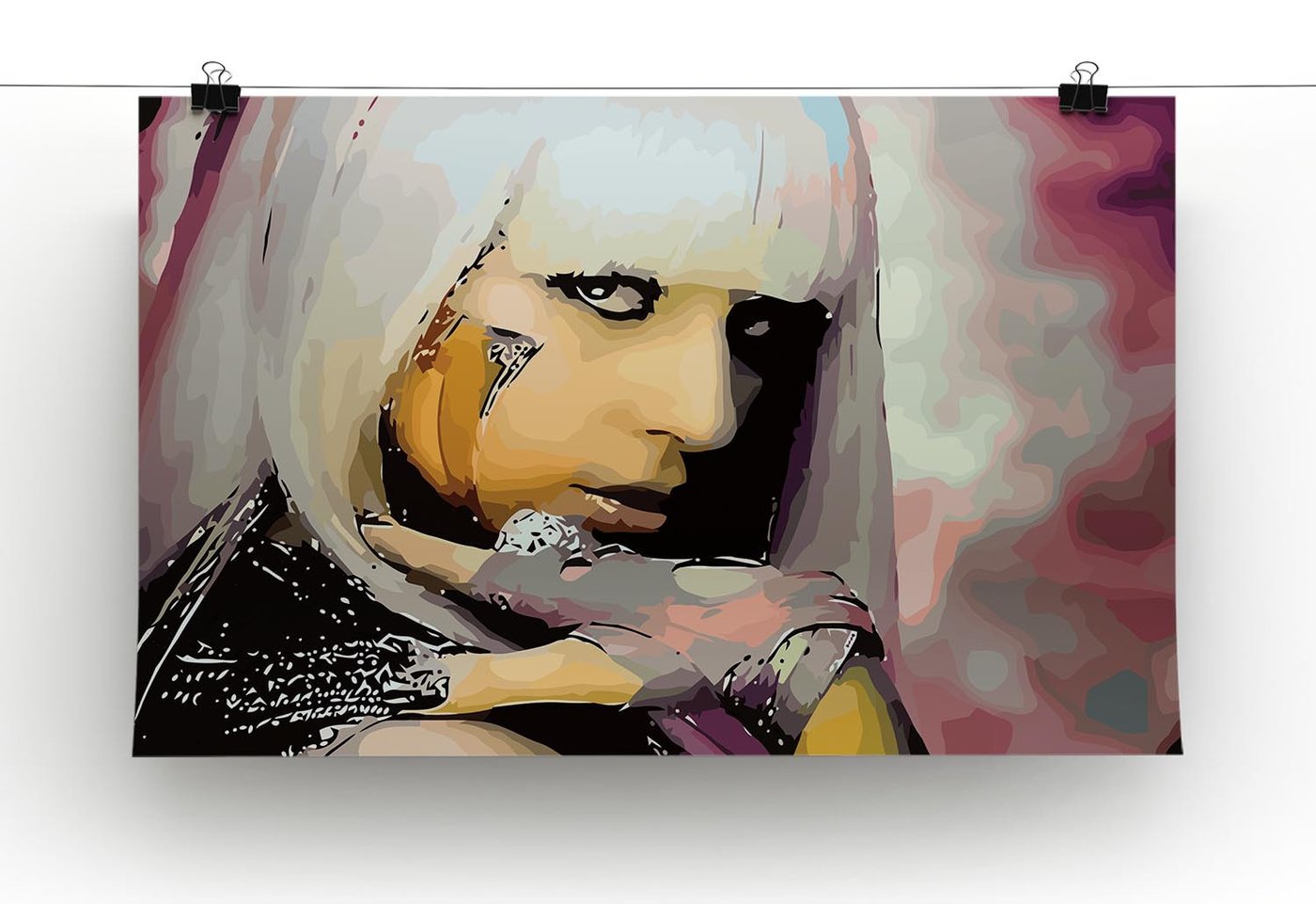 1400x961 Lady Gaga Canvas Print Amp Poster Canvas Art Rocks - Lady Gaga Canvas Painting