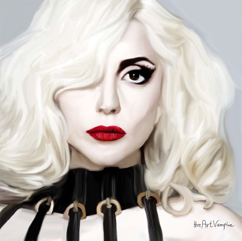 800x797 Lady Gaga My Digital Painting - Lady Gaga Painting