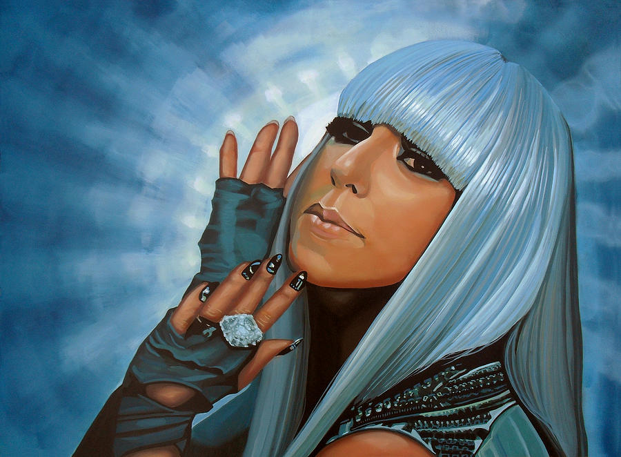 900x662 Lady Gaga Painting Painting By Paul Meijering - Lady Gaga Painting