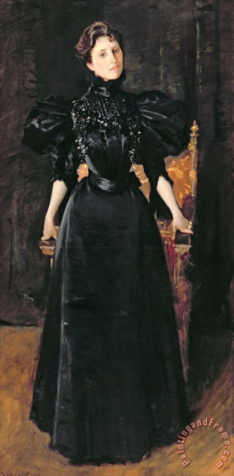 472x960 The Art Of Mourning Of A Lady In C. 1895, By - Lady In Black Dress Painting