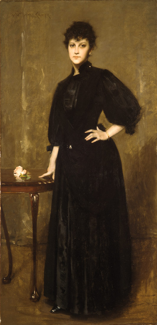532x1100 Lady In Black William Merritt Chase 91.11 Work Of Art - Lady In Black Painting