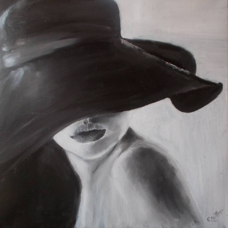770x770 Saatchi Art Lady In Black Painting By Carin Miller - Lady In Black Painting