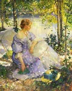 236x300 26 Best Karl Albert Buehr Images On American - Lady In Garden Painting