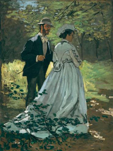 370x496 Woman In Green Dress By Monet My Daily Art Display - Lady In Green Dress Painting