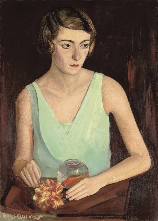 512x714 Artwork By Boris Grigoriev - Lady In Green Dress Painting