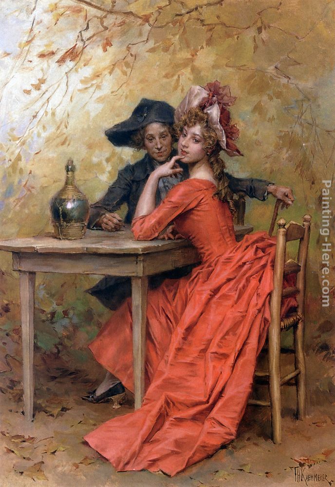 688x1000 Frederick Hendrik Kaemmerer The Lady In Red Painting Anysize 50 - Lady In Red Painting