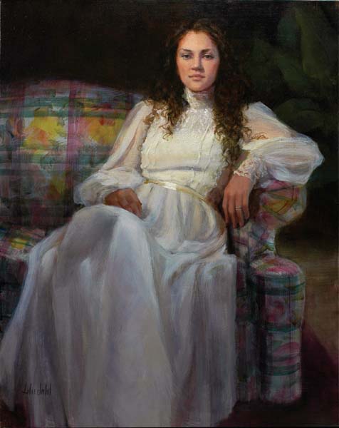 476x600 Oil Painting Step By Step Johnnie Liliedahl's Lady In White - Lady In White Painting