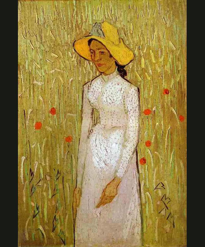 661x797 Vincent Van Gogh Girl In White Painting Framed Paintings For Sale - Lady In White Painting