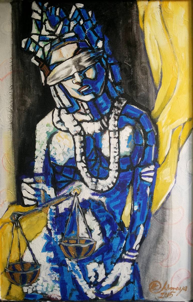 770x1202 Saatchi Art Lady Justice Painting By Chinmaya Br - Lady Justice Painting