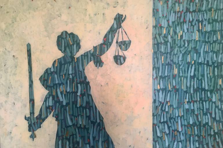 770x514 Saatchi Art Lady Justice Painting By Ronald Wigman - Lady Justice Painting