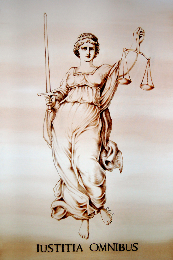 600x902 Lady Justice By Ravenwoods - Lady Justice Painting