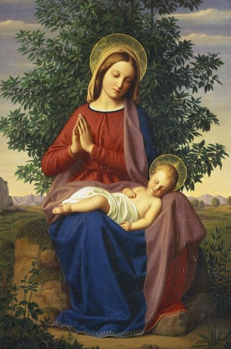 473x713 Madonna And Child By Julius Schnorr Von Carolsfeld Holy Family - Lady Madonna Painting