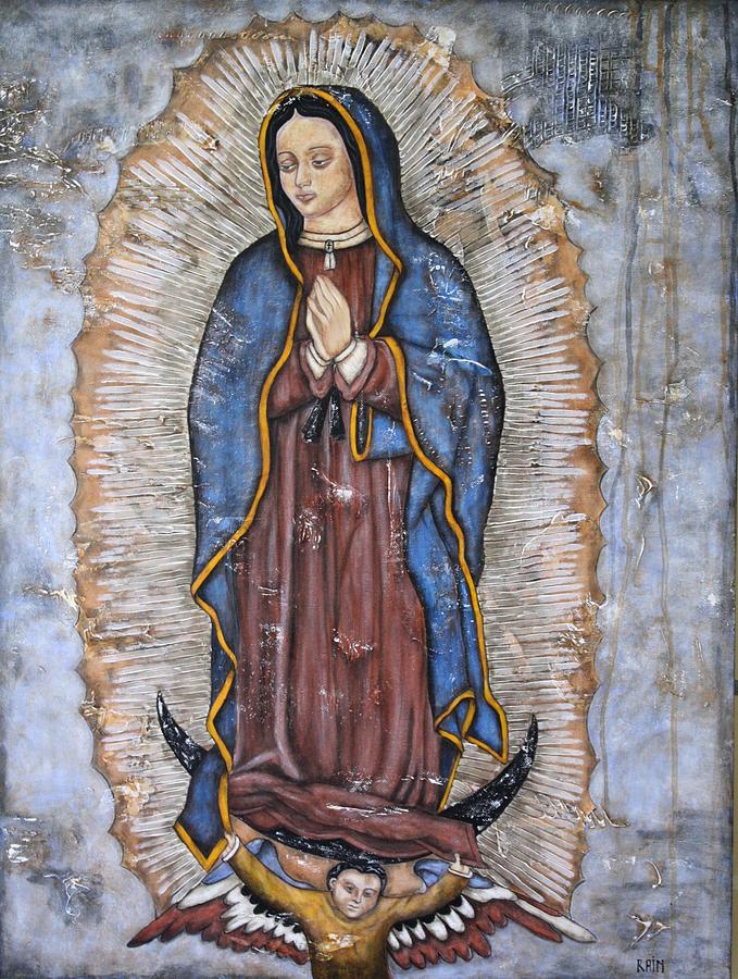 679x900 Our Lady Of Guadalupe Painting By Rain Ririn - Lady Of Guadalupe Painting