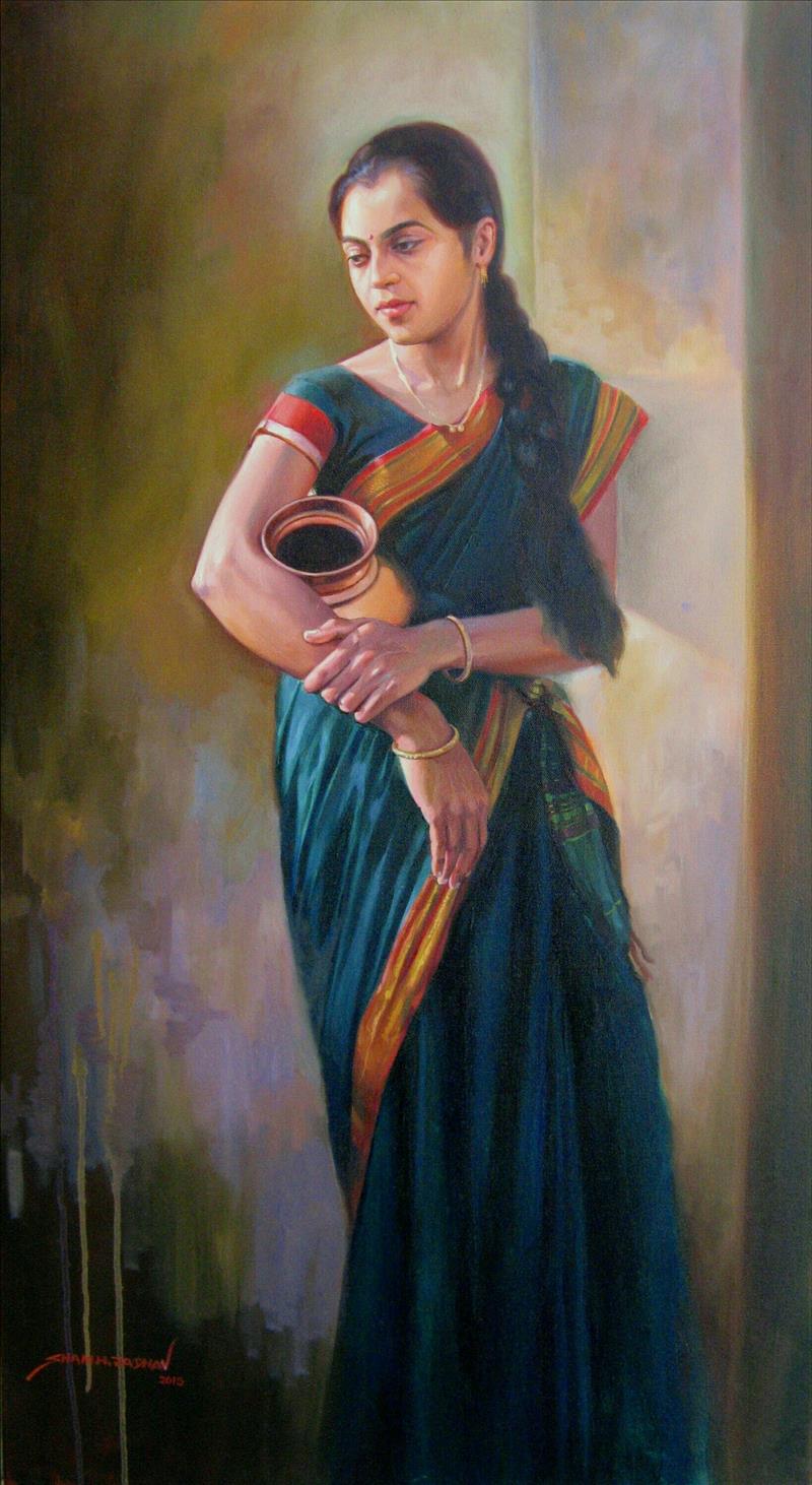 800x1462 Indian Lady., Painting - Lady Painting