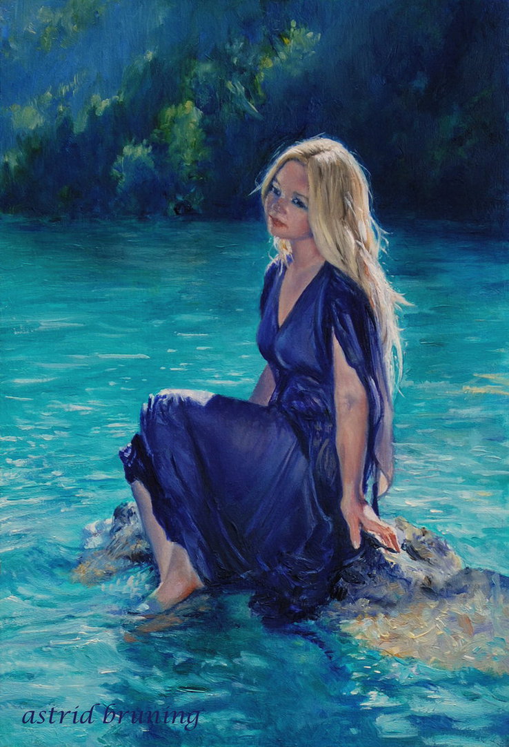 738x1082 Lady Of The Lake - Lady Painting
