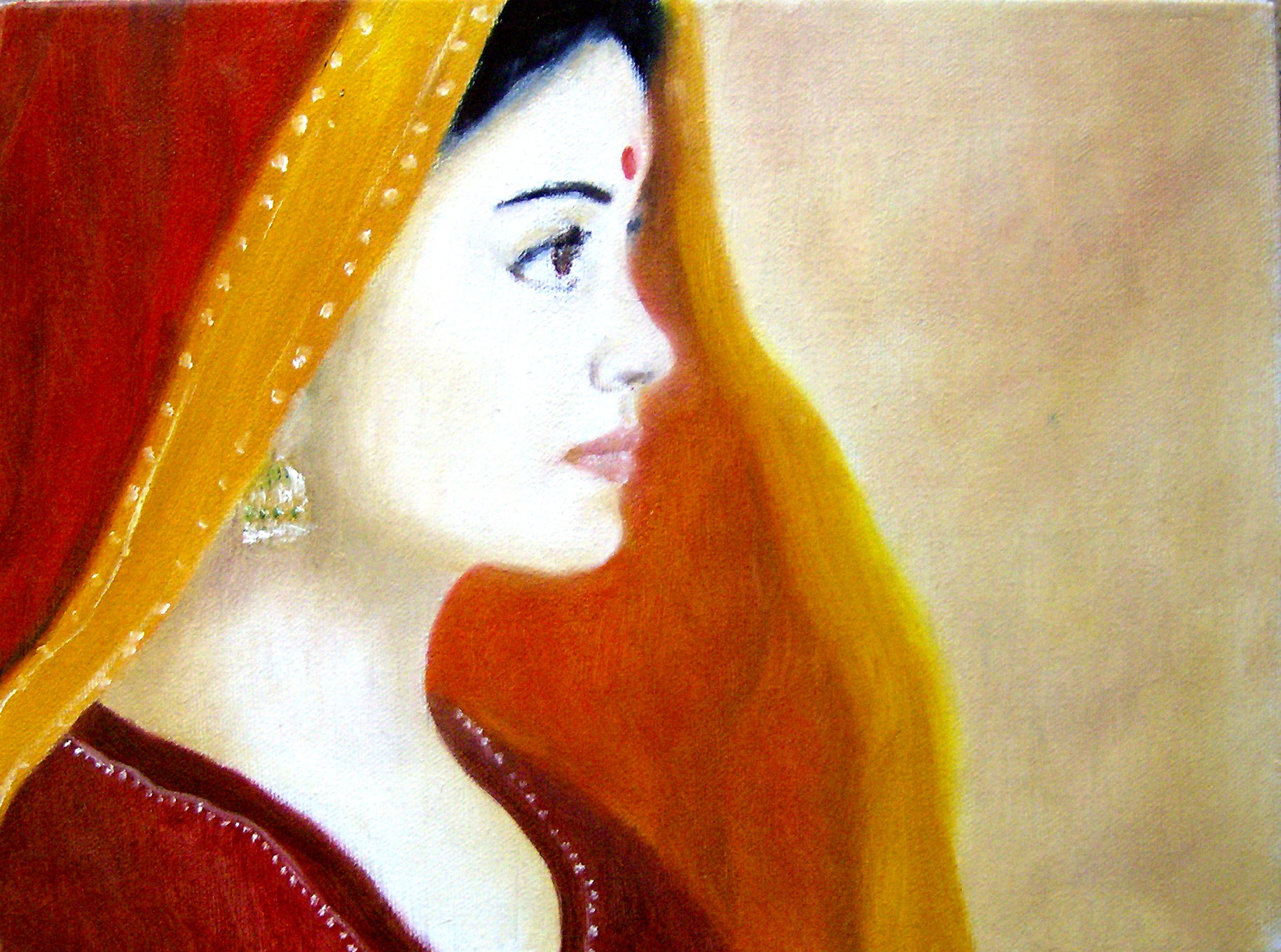1828x1359 Painting Indian Lady Paintings - Lady Painting