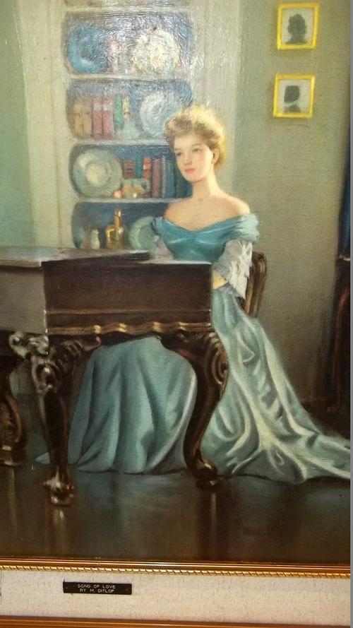 500x889 Prints - Lady Playing Piano Painting