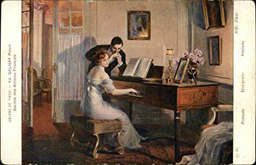 500x323 Ed Gelhay Painting - Lady Playing Piano Painting