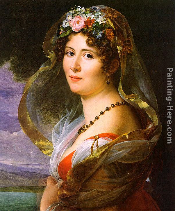 602x723 Francois Gerard Portrait Of A Lady Painting Anysize 50% Off - Lady Portrait Painting