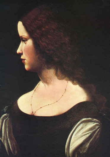 371x531 Leonardo Davinci - Lady Portrait Painting