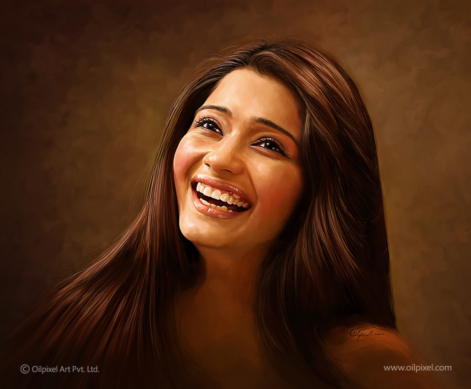 940x776 Young Lady Digital Portrait Painting Oilpixel - Lady Portrait Painting