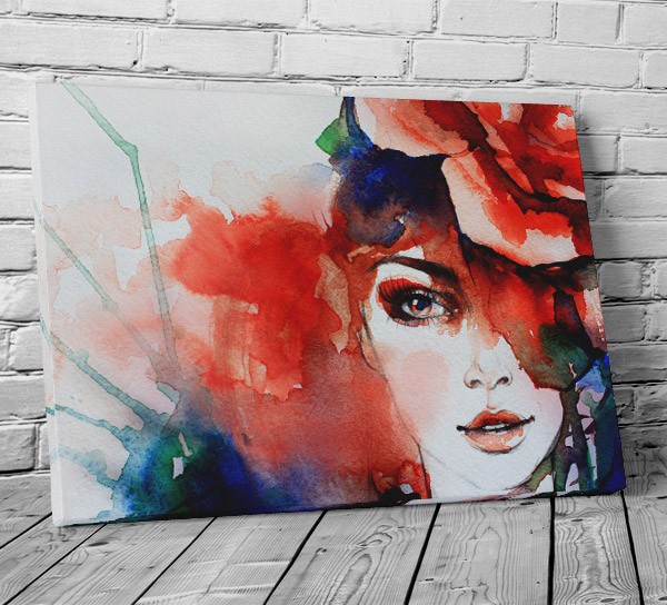 600x544 Painted Lady Flower Hat - Lady With Hat Painting