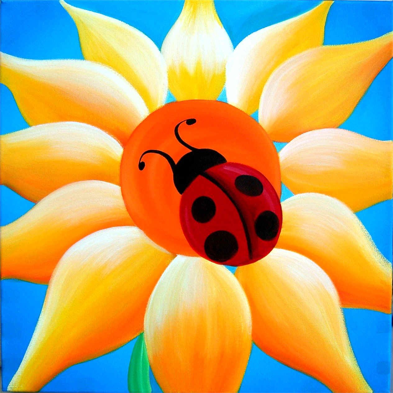 1265x1265 Out Of The Blue Artworks - Ladybug Painting