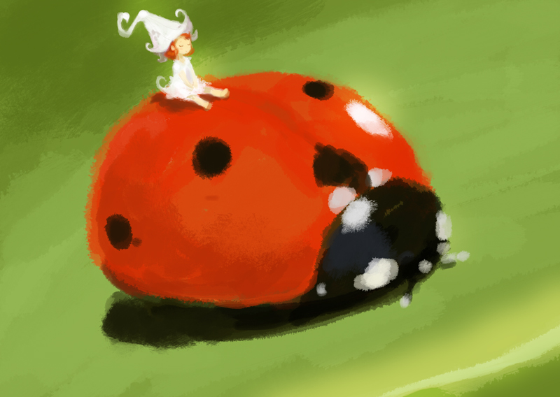 800x568 Speed Painting Ladybug By Kosal - Ladybug Painting