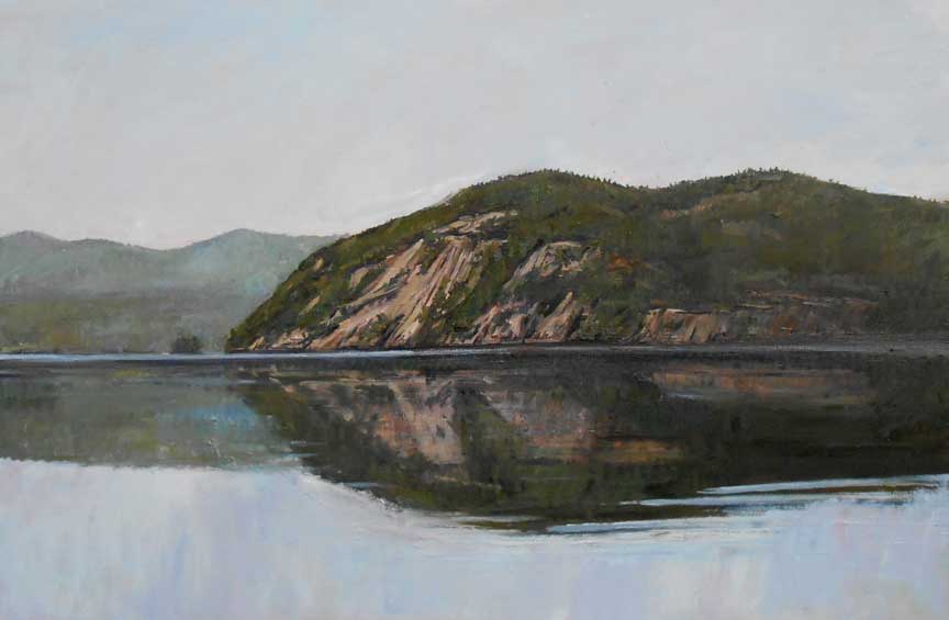 864x565 Roger's Rock, Lake George Oil Painting - Lake George Painting