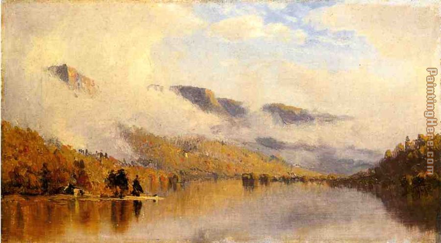 900x495 Sanford Robinson Gifford Clearing Storm Over Lake George Painting - Lake George Painting