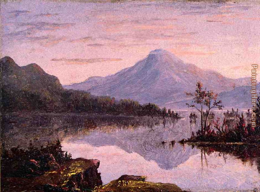 900x664 Sanford Robinson Gifford Toung Mountain, Lake George Painting - Lake George Painting