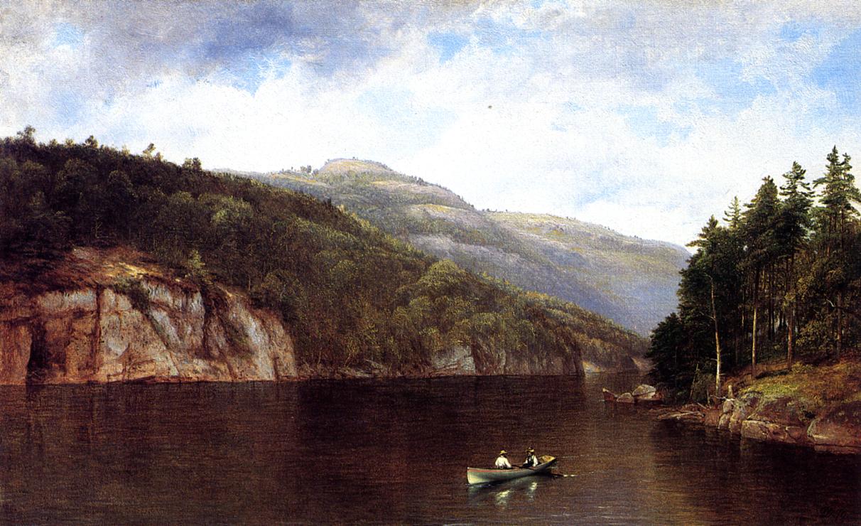 1212x740 Boating On Lake George 1870 Painting David Johnson Oil Paintings - Lake George Painting