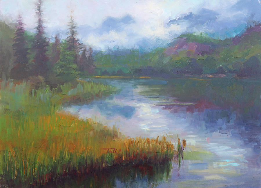900x649 Bonnie Lake - Lake Landscape Painting