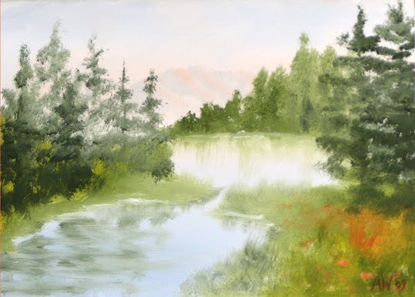 600x429 Daily Painters Art Blog - Lake Landscape Painting