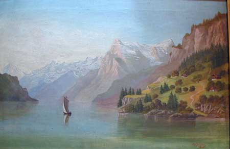 450x292 Lake Lucerne Luzern Vierwaldstaettensee 19th Century - Lake Lucerne Painting