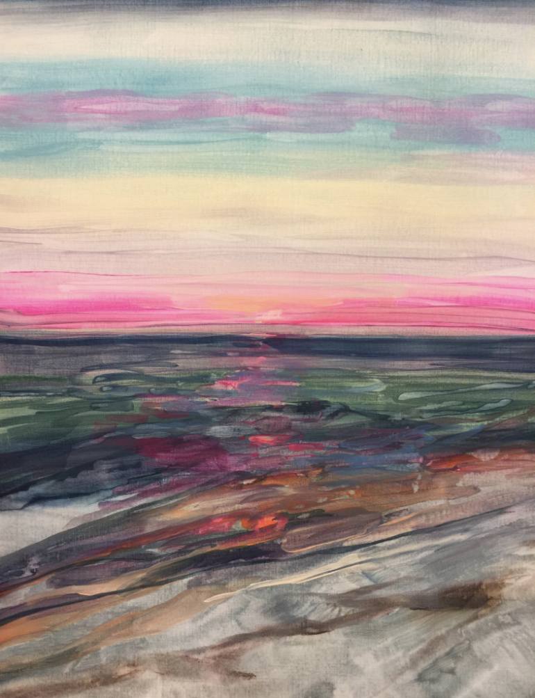 770x1003 Saatchi Art Seascape Of Lake Michigan Painting By Liz Alderman - Lake Michigan Painting