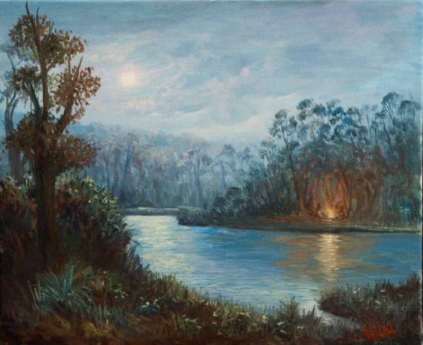 850x693 Oil On Canvas - Lake Painting