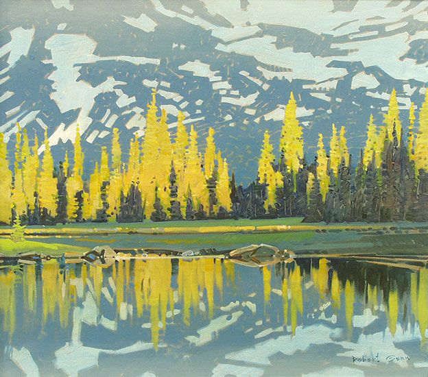 624x550 Robert Genn - Lake Reflection Painting