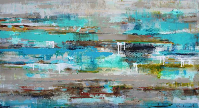 770x420 Saatchi Art Lake Reflection Painting By Ingeborg Herckenrath - Lake Reflection Painting