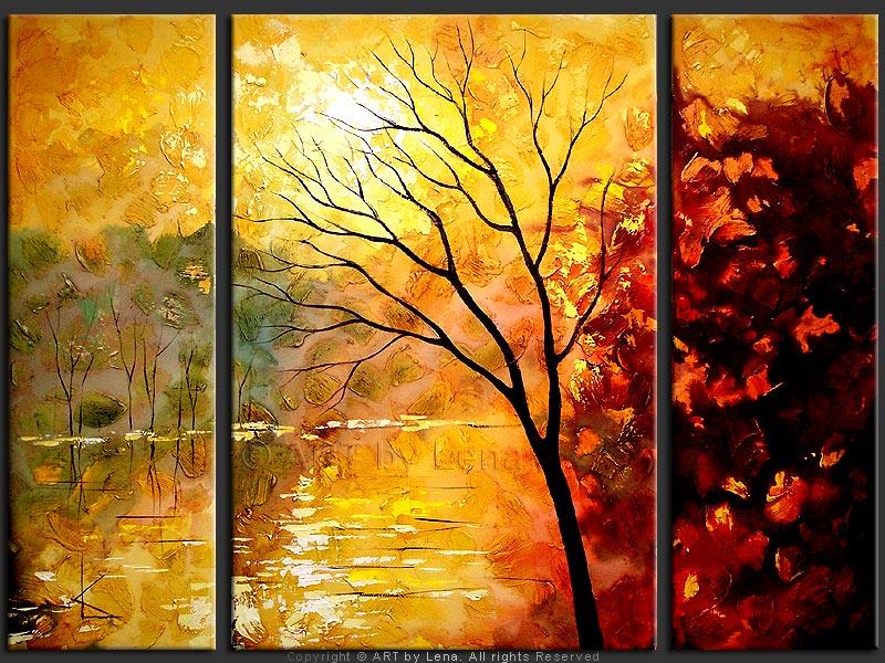 Lake Reflection Painting at PaintingValley.com | Explore collection of ...