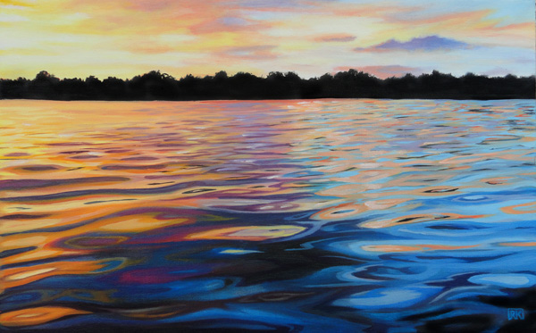 600x373 Sunset Rachel Keough - Lake Sunset Painting