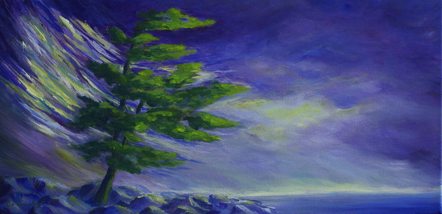 900x436 Windy Lake Superior Painting By Joanne Smoley - Lake Superior Painting