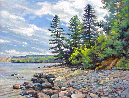 497x377 How To Render Satin In A Painting - Lake Superior Painting
