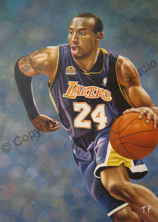 550x771 Kobe Bryant Los Angeles Lakers - Laker Painting